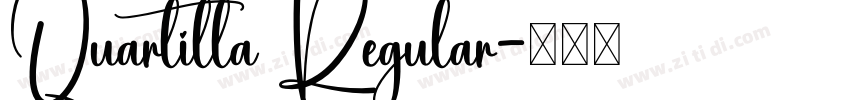 Quartilla Regular字体转换 Quartilla Regular字体转换